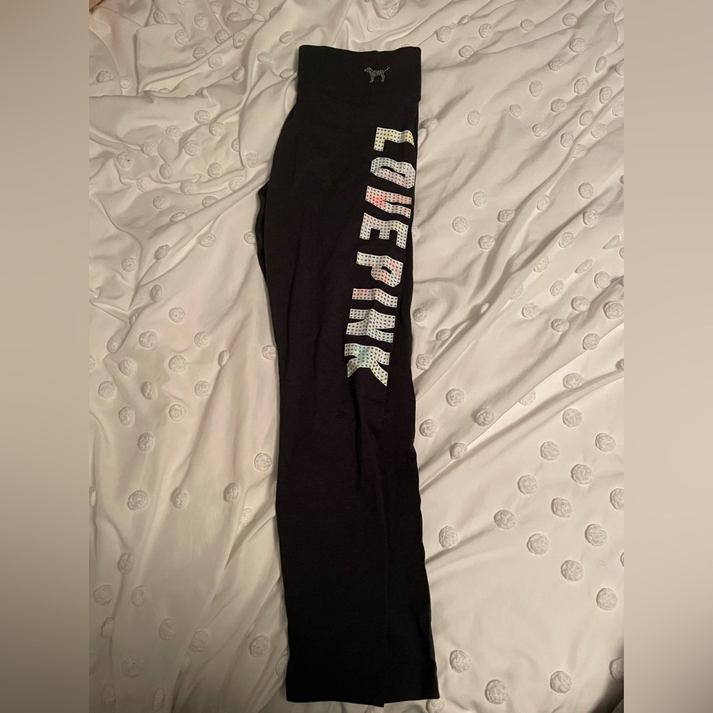 NEW Bedazzled Bling Love Pink Leggings